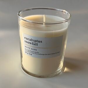 White Barn Eucalyptus Snowfall Candle - White and Silver
